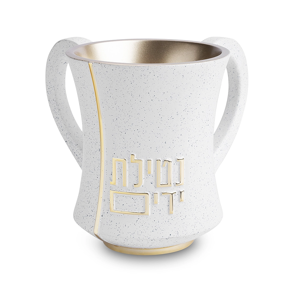 נטלה מהודרת מפולימר גוון לבן מנוקד 12.5 ס"מ