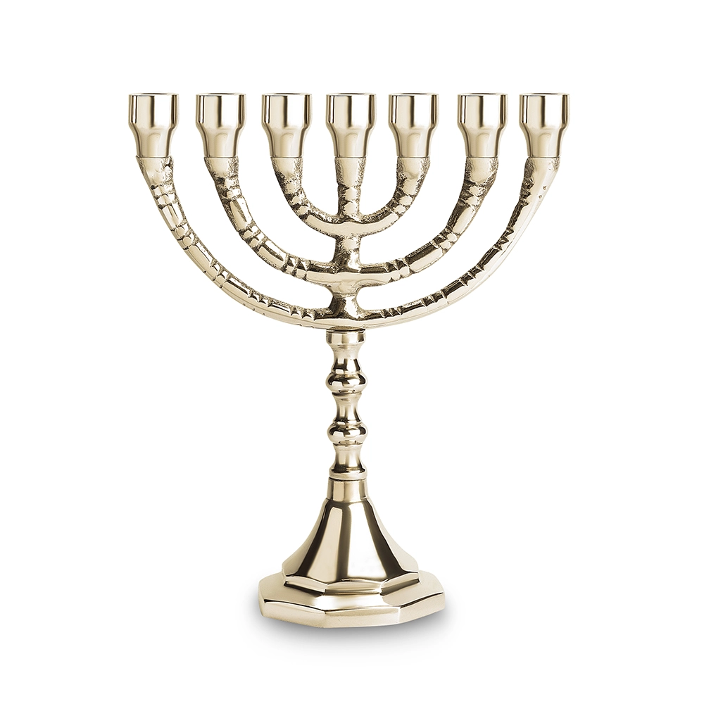 מנורה אלומיניום 7 קנים גימור זהב 1518 ס"מ