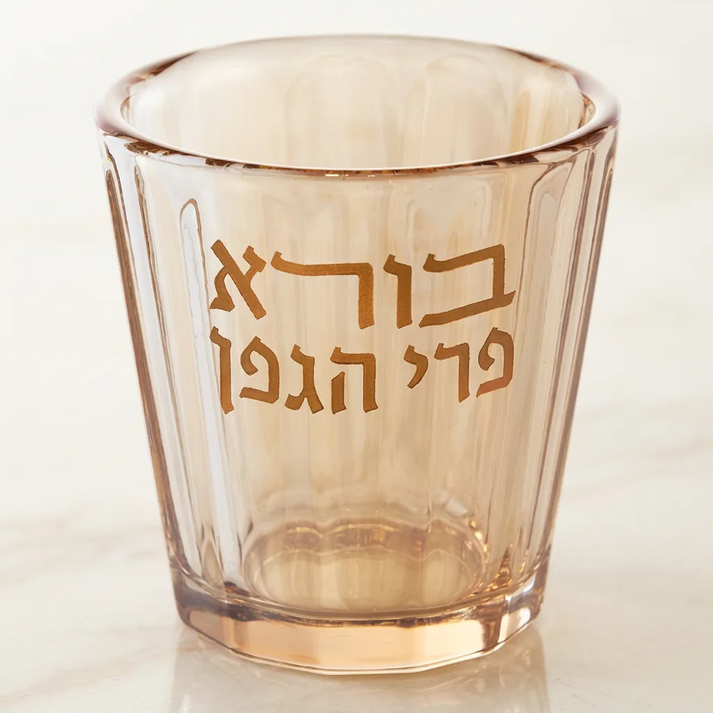 גביע קידוש קריסטל צלול ומהודר בגובה 7 ס"מ על רקע נקי